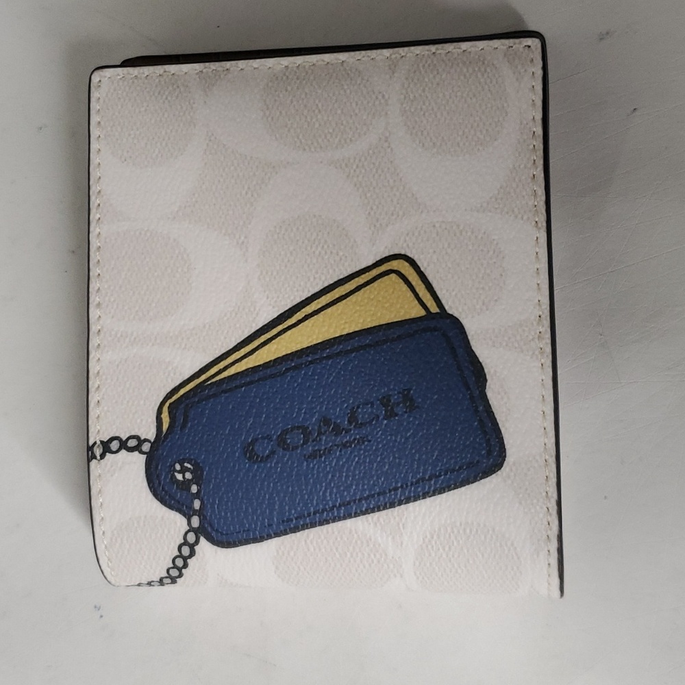 Coach CH085 3 In 1 Wallet Signature Canvas W/Trompe L'oeil Print SV/Chalk Multi